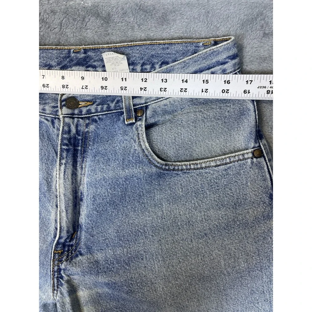 Vintage Levis 545 Jeans Mens 34x32 Blue Taper Loose Fit Medium Wash Brown Tab
